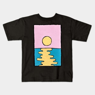 Color Block Sunset Kids T-Shirt